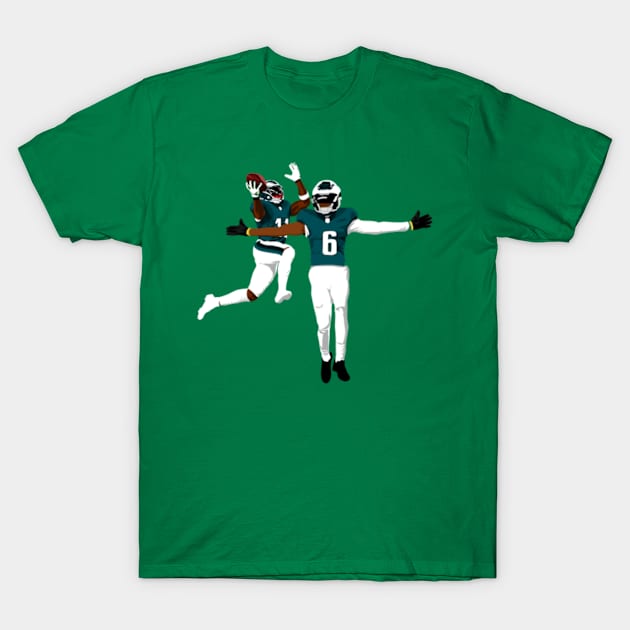 DeVonta Smith and A.J. Brown CelebratIon T-Shirt by origin illustrations